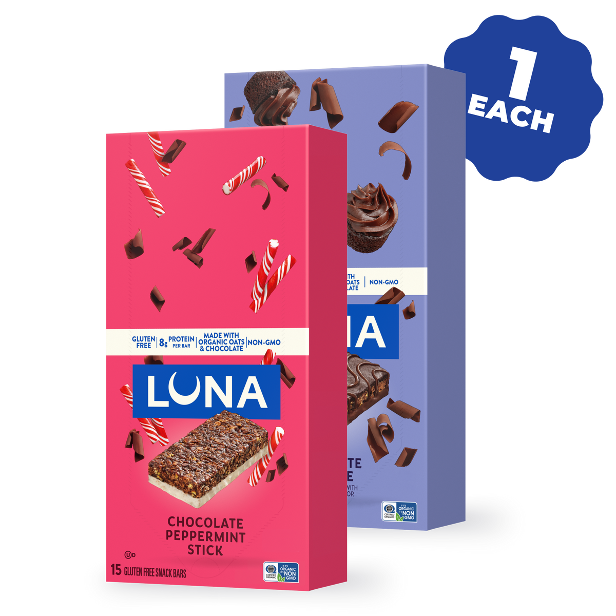 Bar Chocolate Cupcake Flavor & Chocolate Peppermint Stick Flavor Variety Pack, 30 Bars